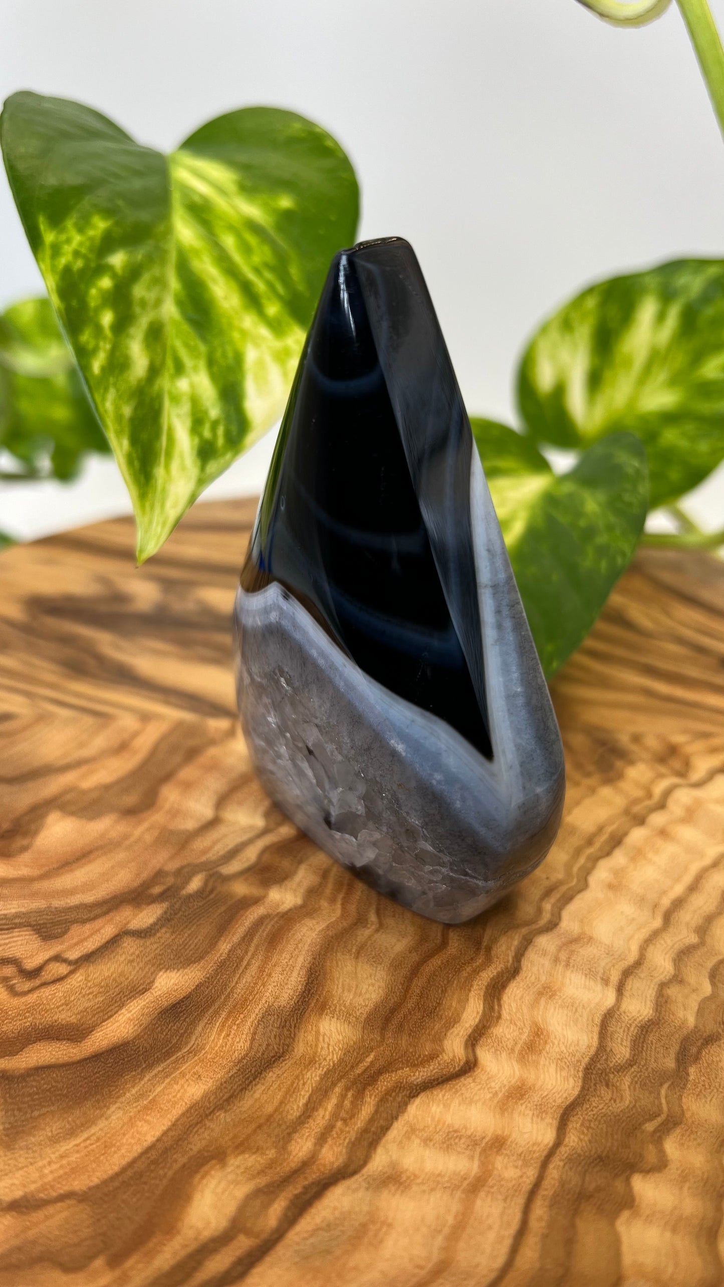 Schwarze Achat Flamme (#4)