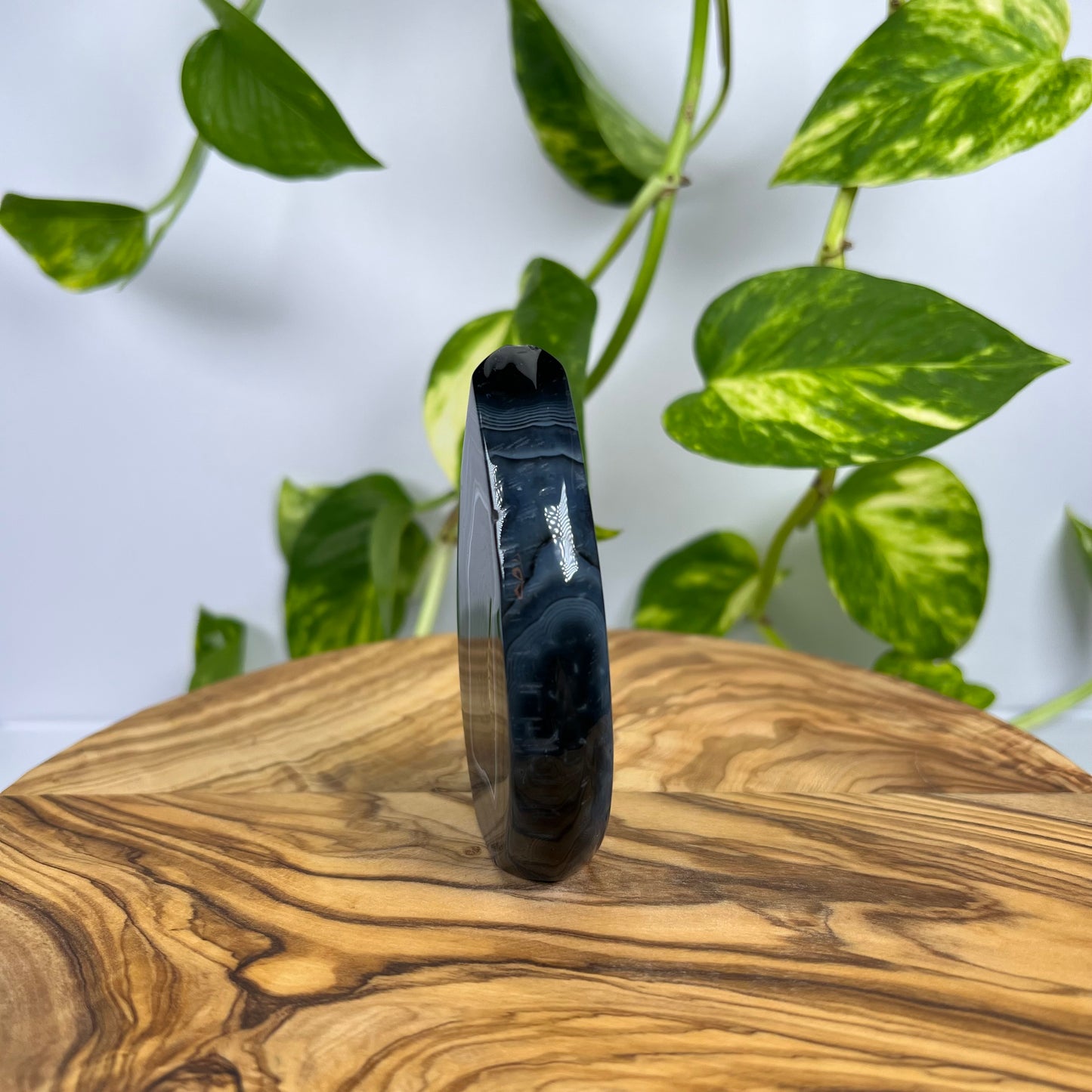 Schwarzer Achat Flamme (#1)