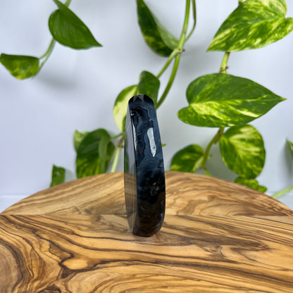 Schwarzer Achat Flamme (#1)