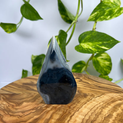 Schwarzer Achat Flamme (#2)