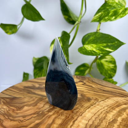 Schwarzer Achat Flamme (#2)