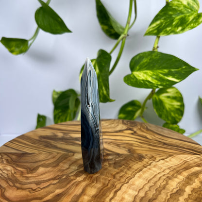 Schwarzer Achat Flamme (#2)