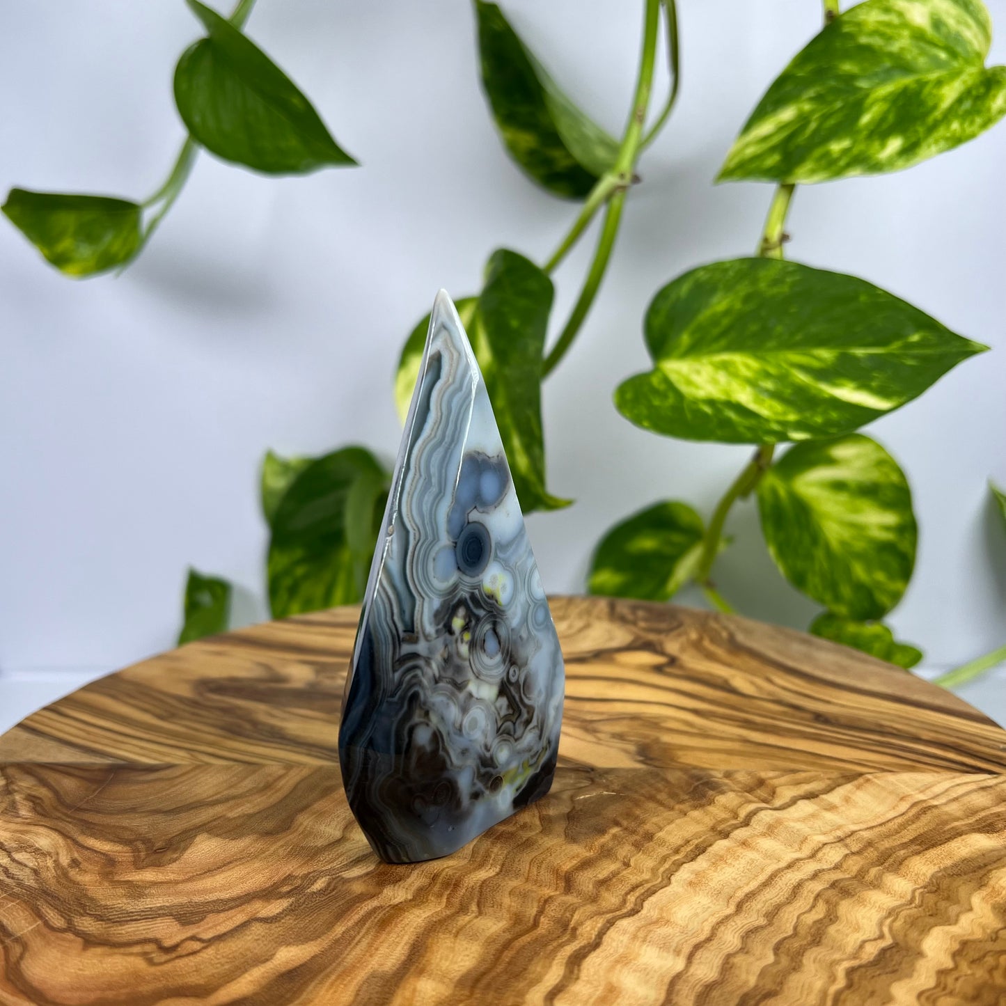 Schwarzer Achat Flamme (#2)