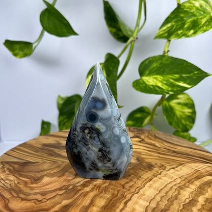 Schwarzer Achat Flamme (#2)