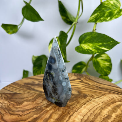 Schwarzer Achat Flamme (#2)