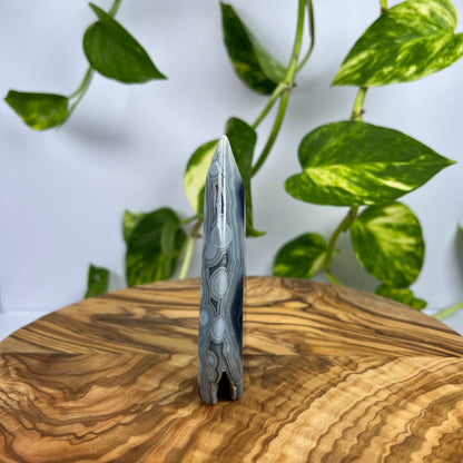 Schwarzer Achat Flamme (#2)