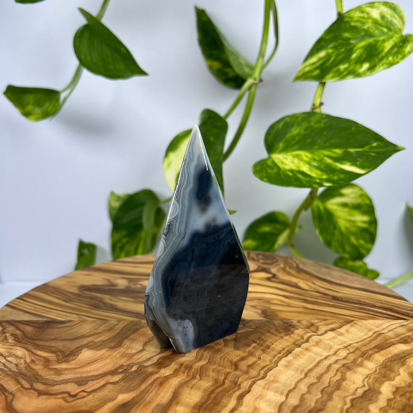 Schwarzer Achat Flamme (#2)