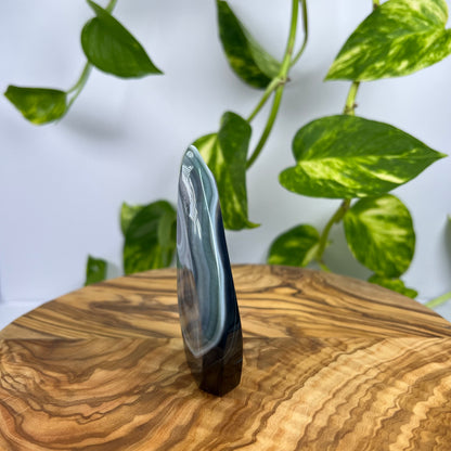 Schwarzer Achat Flamme (#3)