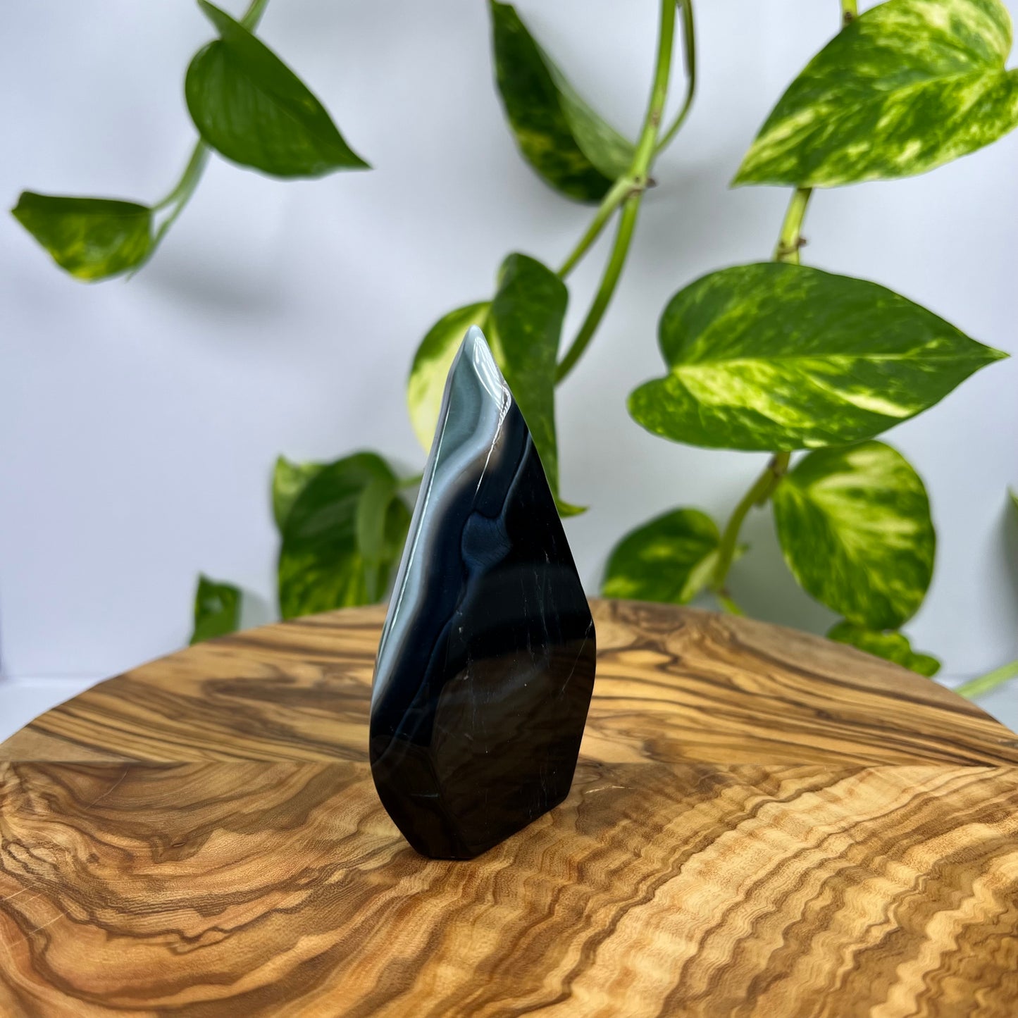 Schwarzer Achat Flamme (#3)