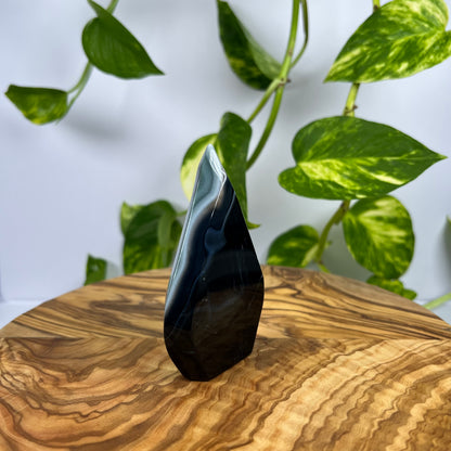 Schwarzer Achat Flamme (#3)