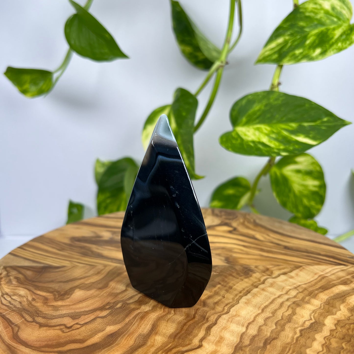 Schwarzer Achat Flamme (#3)