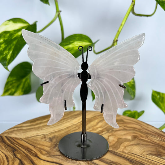 Rosenquarz Schmetterling (#1)