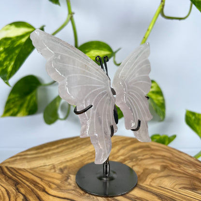 Rosenquarz Schmetterling (#1)