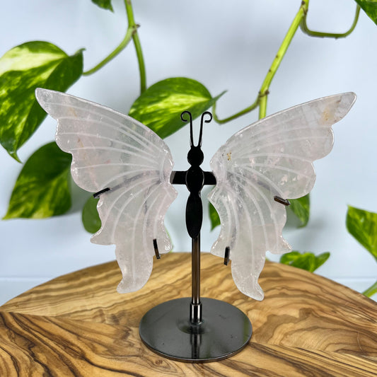 Rosenquarz Schmetterling (#2)