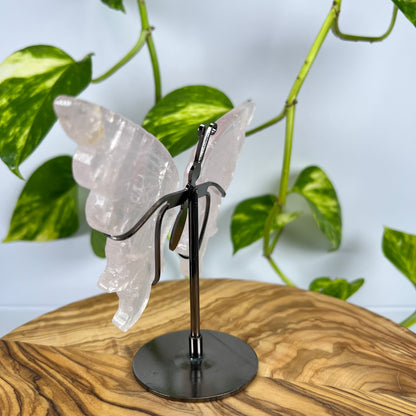 Rosenquarz Schmetterling (#2)