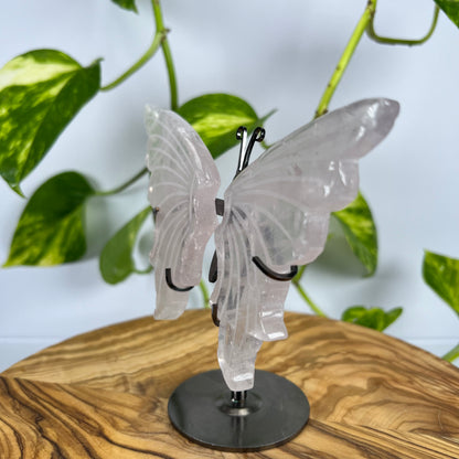 Rosenquarz Schmetterling (#3)