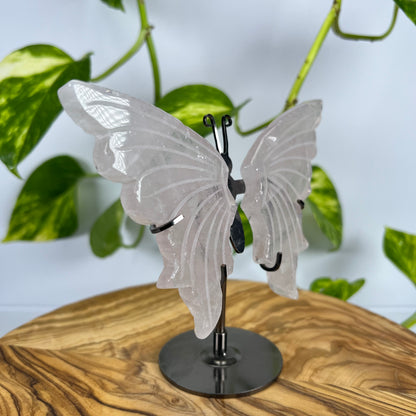 Rosenquarz Schmetterling (#3)